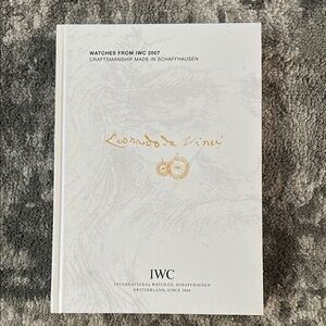 IWC Watches Book Schaffhasen 2007 Annual Collection Edition Leonardo Da Vinci